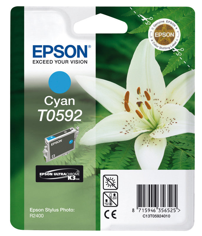 Epson Tintenpatrone T0592, cyan, 520 Seiten – für Inkjetdrucker
