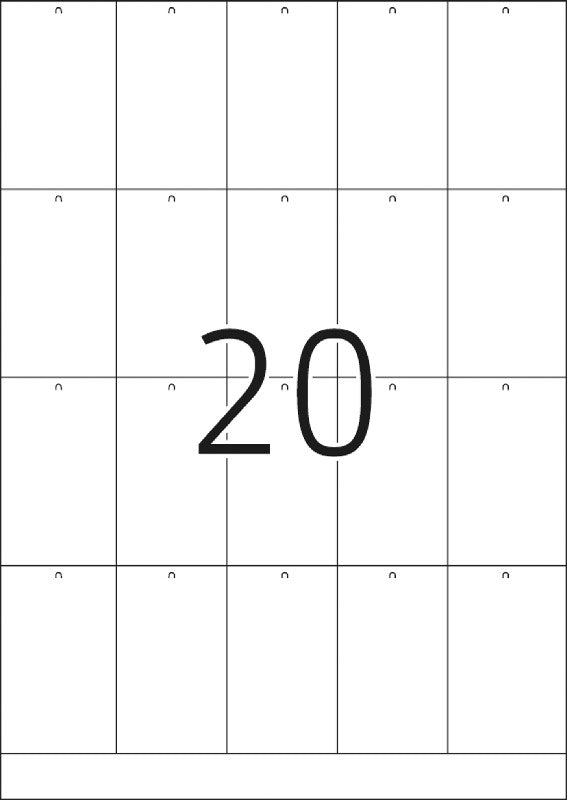 HERMA Schmucketiketten – Papier, 42 × 70 mm, 2000 Stk, 100 Bogen