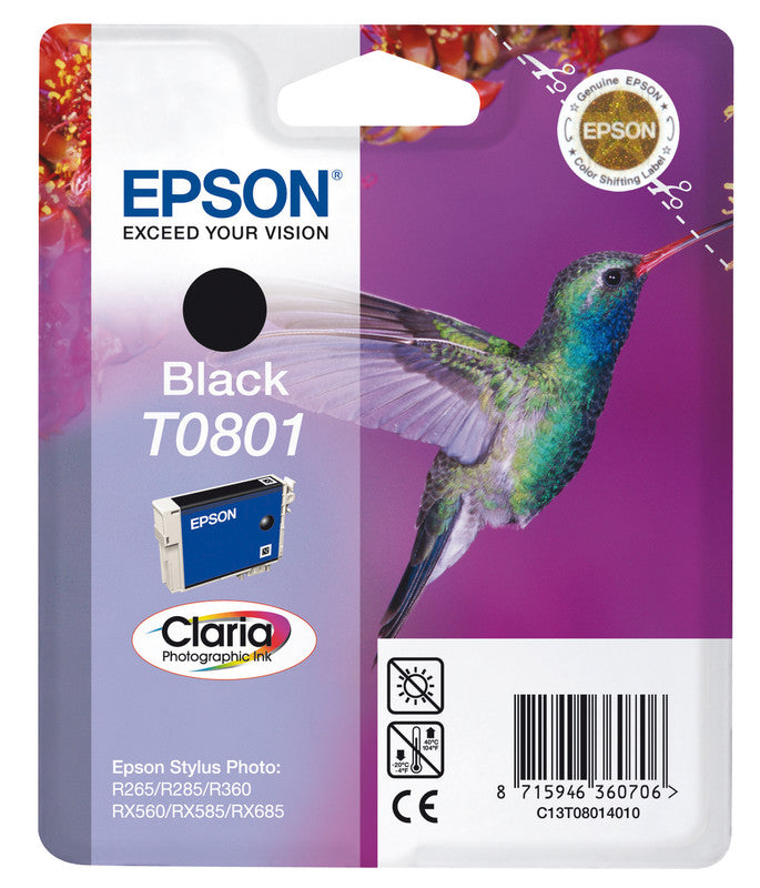 Epson Tintenpatrone T0801, Schwarz, 330 Seiten