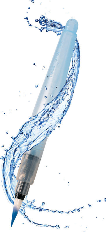 Pentel Wassertankpinsel – Blau, Nylonspitze, Länge 155 mm, 1er-Pack, Füllmenge 10 ml