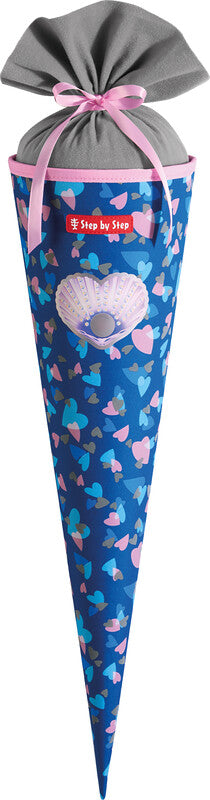 Step by Step Schultüte 70 cm × Ø 18 cm, 5 l – Motiv Seashell Pearl – Serie CLOUD REFLECT – rPET