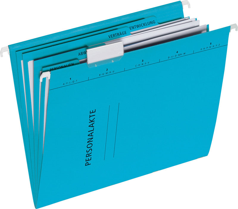 Pagna Hängeordner für A4 – Karton, Blau, 345 × 245 mm, mit Vordruck