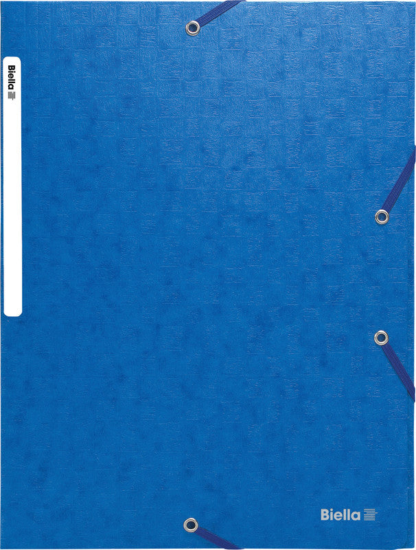 Biella Sammelmappe für A4, Karton, Blau, mit Gummizug