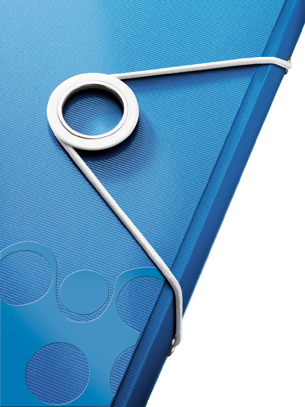 Leitz Sammelmappe für A4, Kunststoff, Blau, mit Gummizug
