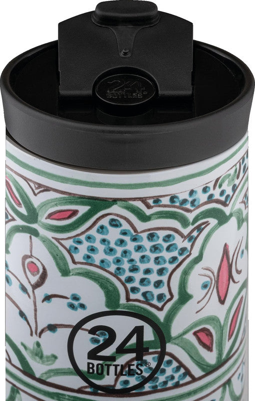 24Bottles Thermobecher Travel Tumbler – 3,5 dl – Edelstahl, isoliert, Sip&Go-Deckel – Marrakech