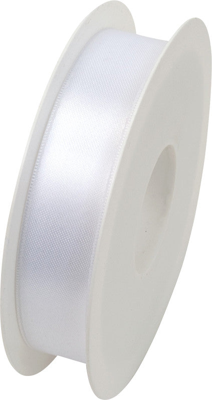 Goldina Geschenkband – echte Webkante – Satin – 25 mm × 3 m – Weiss