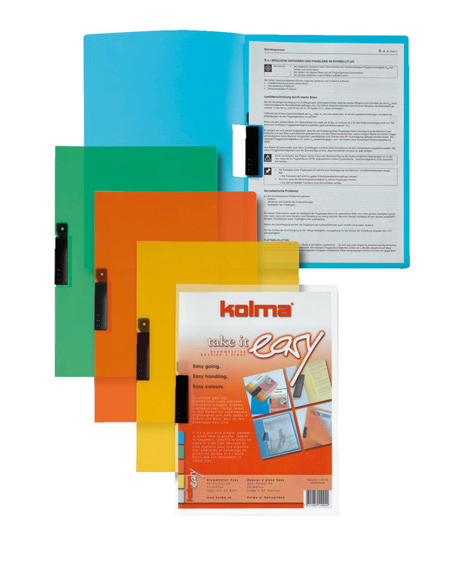 Kolma Schnellhefter Easy – A4, Kunststoff, Orange, Kunststoff-Deckleiste, Recyclingfähig