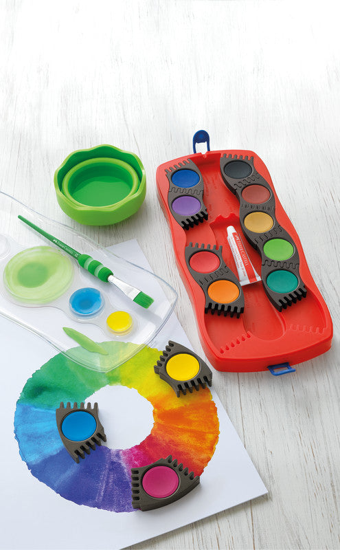 Faber-Castell Deckfarbkasten – 12 Farben, inkl. Deckweiss