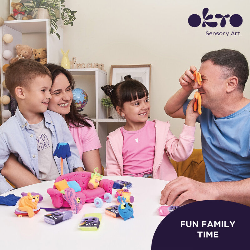 Okto sensory art Farbenset Modelliermasse – sortiert, 18 Farben
