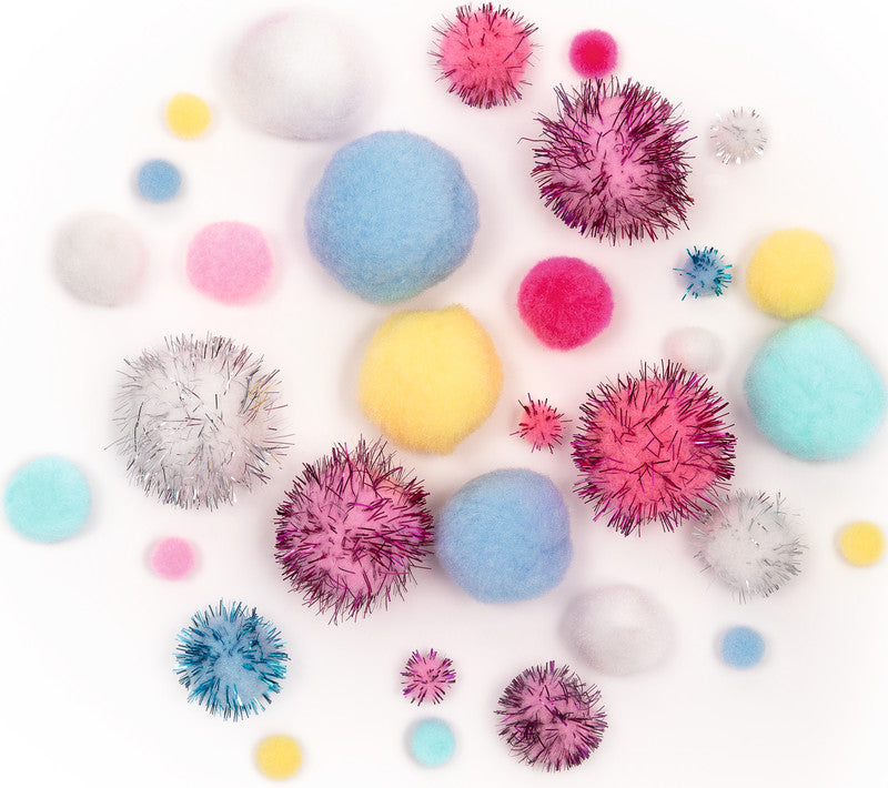 Folia Pompons – sortiert – 30 Stück