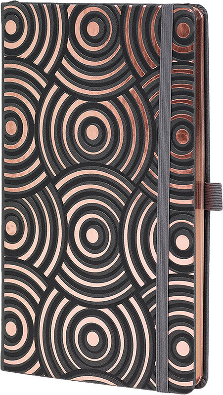 Castelli Notizbuch, 130 × 210 mm, liniert, Leimbindung, Hardcover, 192 Seiten, 80 g/m² – mehrfarbig