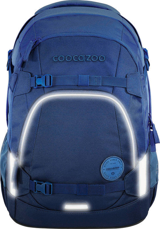 Coocazoo Rucksack Mate – All Blue – 30,0 × 44,0 × 23,0 cm – recycelte Materialien