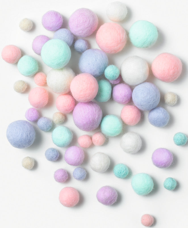 Folia Filzkugeln – sortiert – 25 Stück