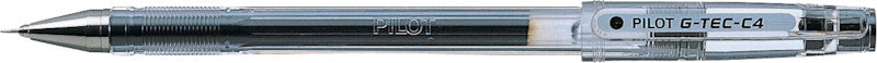 Pilot G-Tec-C4 Gelschreiber – schwarz, 0,4 mm, dokumentenecht, Kappe