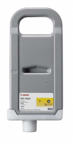 Canon Tintenpatrone PFI-703, gelb, 700 ml – für Inkjetdrucker/Multifunktionsgeräte