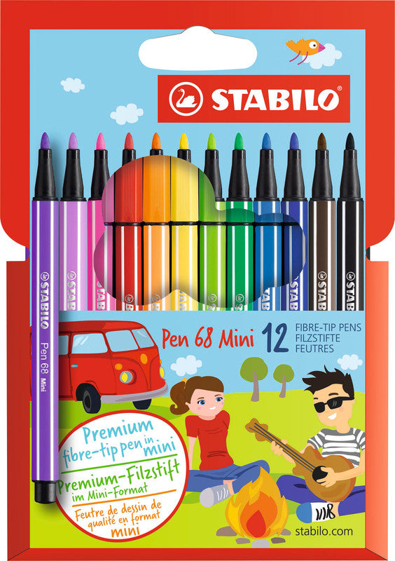 STABILO Filzstifte, Strichbreite 1 mm, 12 Farben