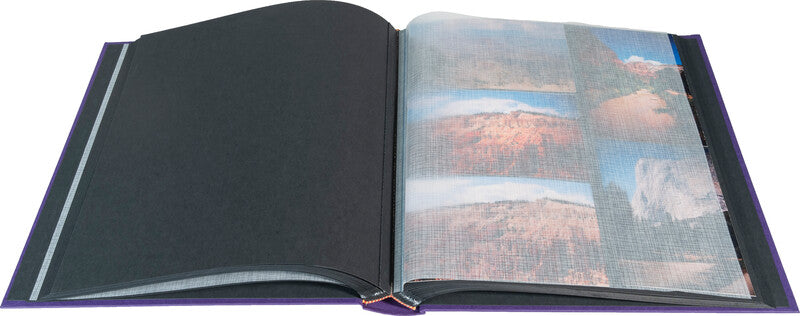 Exacompta Fotoalbum Japan – violett, mit Pergaminzwischenblättern, Karton, 290 × 320 mm