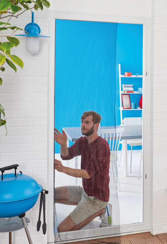 tesa Fliegengitter – für Fenster – 120 × 240 cm – Anthrazit