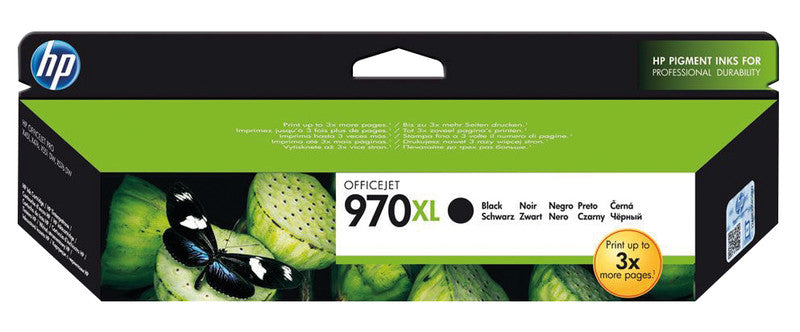HP Tintenpatrone 970XL, Schwarz, 9'200 Seiten – für PageWide Pro 452/477