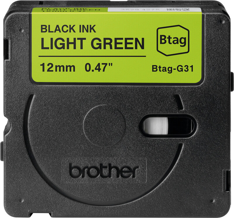 Brother Schriftband – 12 mm × 4 m, hellgrün, schwarz