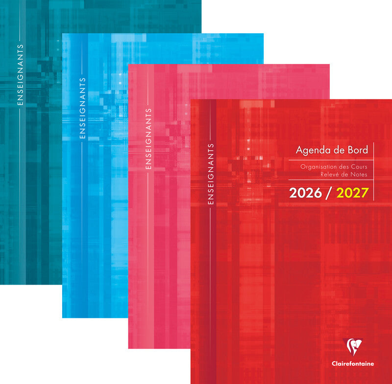 Clairefontaine Wochenplaner – 1 Woche/2 Seiten, geheftet, A4, Aug–Jul, 2026/2027, Französisch, sortiert, PEFC