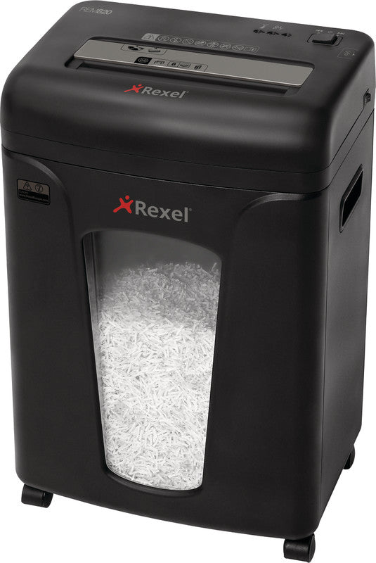 Rexel REM820 – Aktenvernichter, DIN P-5, Mikroschnitt 1,9 × 15 mm, 8 Blatt, 21 l, A4
