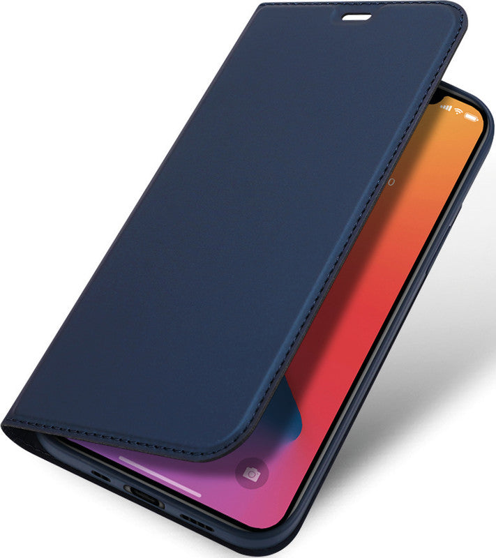 Dux Ducis Booklet-Hülle – für Apple iPhone 12 mini – blau – Kunstleder – mit Kartenfach, Magnetverschluss