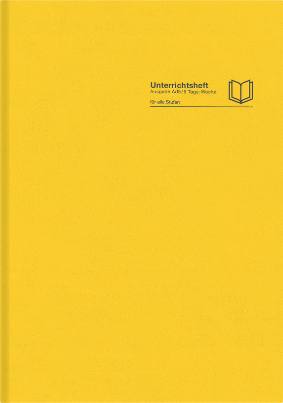 Verlag für unterrichtsm. Übungsheft, A4, Fadenheftung, Karton, 144 Seiten, perforiert, 100 g/m² – Gelb