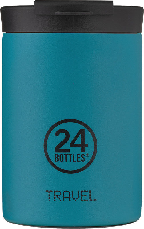 24Bottles Thermobecher Travel Tumbler – 3,5 dl – Edelstahl, isoliert, Sip&Go-Deckel – Atlantic Bay