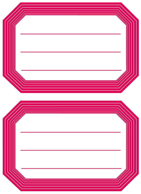HERMA Vario Schuletiketten – Motiv Rahmen Rot – 55×82 mm, 12 Stk, 6 Bogen, Papier