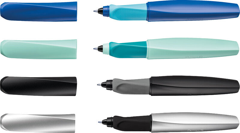 Pelikan Twist – Tintenroller, mit Kappe, 0,4 mm, blau, für Rechts- und Linkshänder