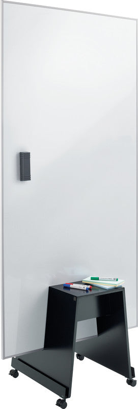 Sigel Whiteboard – 90 × 180 cm, Metall, magnetisch, Aluminiumrahmen, mobil, beidseitig