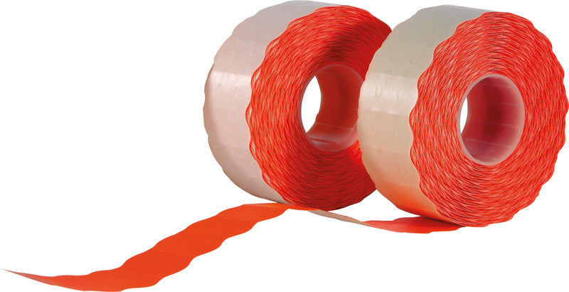 Preisauszeichnungsetiketten – 26 × 12 mm, wiederablösbar, fluoreszierend orange, Rolle 1'500 Stk, für SATO, AVERY, HANDY
