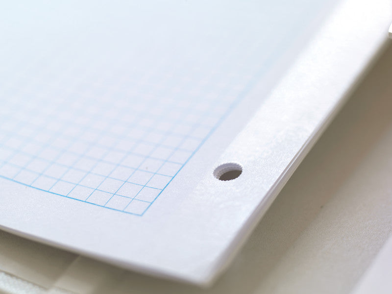 Elco Ringbuchblock A4, kariert (4 mm), Leimbindung, 80 Blatt, 4-fach gelocht, 100 g/m² – weiss, für ELCO Notes