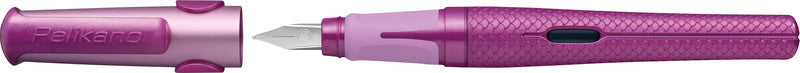 Pelikano Stardust – Federspitze L – für Linkshänder – Lila, Blau – Patronen