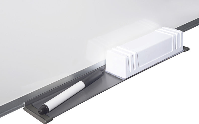 Q-connect Whiteboard – 90 × 60 cm, Emaille, magnetisch, Aluminiumrahmen, Wandmontage