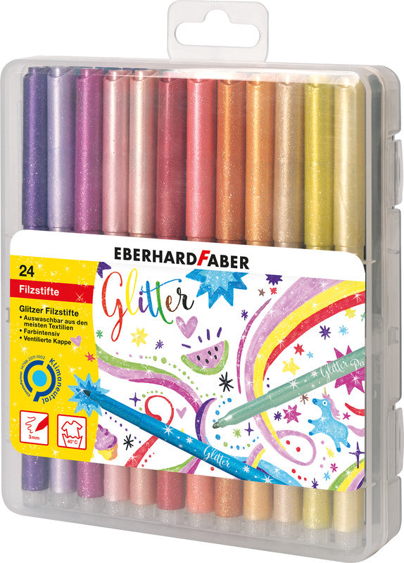 Eberhard Faber Filzstifte, Strichbreite 3 mm, 24 Farben