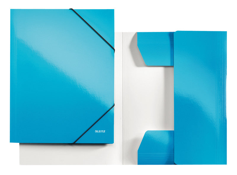Leitz Sammelmappe für A4, Karton, Blau, mit Gummizug