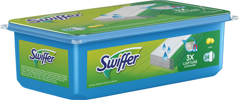 Swiffer Feuchttücher – für harte Böden, blau, 24 Stk.