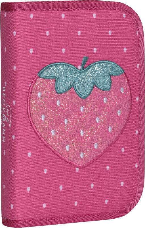 Beckmann Classic 1st Etui mit 2 Klappen, gefüllt – Strawberry – Kunststoff – 20,5 × 13,3 × 3,8 cm