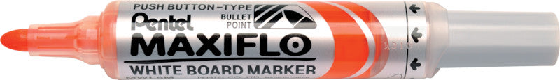 Pentel Whiteboard-Marker Maxiflo MWL5M – Konische Spitze 6 mm – Orange – Trocken abwischbar