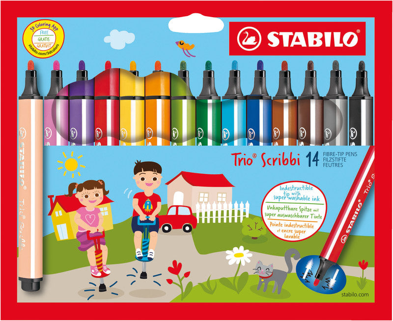 STABILO Filzstifte, Strichbreite 1,5–2 mm, 14 Farben