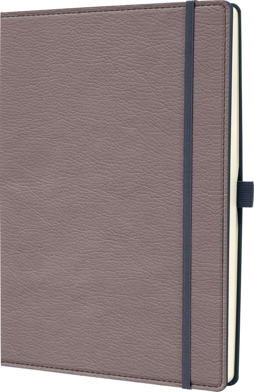 Sigel Notizbuch, 187 × 280 mm, Punktraster, Fadenheftung, 194 Seiten, 80 g/m² – Taupe