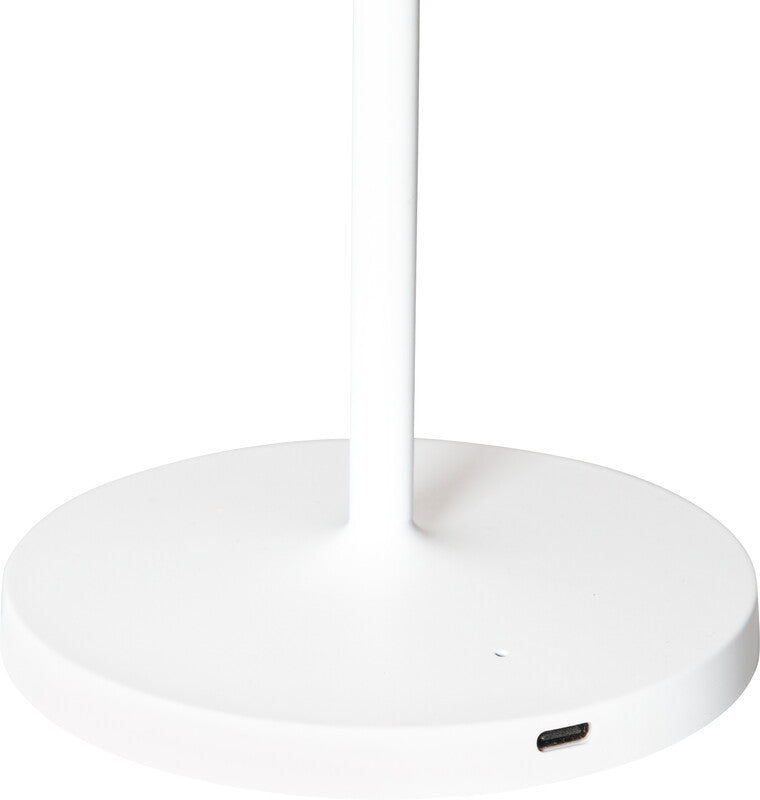 MAUL LED Tischleuchte Nina – Akku, USB-C & Ladestation, stufenlos dimmbar – 4000 K – 210 lm 3 W – Weiss