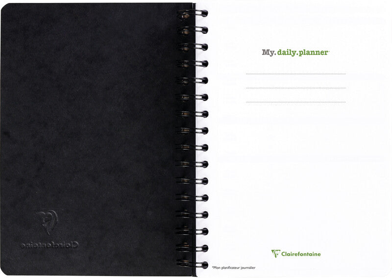 Clairefontaine AgeBag my Daily Tagesplaner – undatiert, Spiralbindung, A5, schwarz