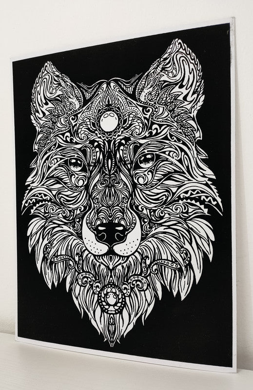 Tataruga Samtbild Malkarton, Karton, 21 × 29,7 cm, Schwarz