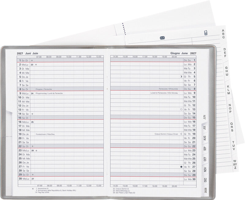 Biella Planer Istanbul Agenda – 1 Monat/2 Seiten, geheftet, 10,6 × 15,3 cm, 15 Monate Okt–Dez, PEFC