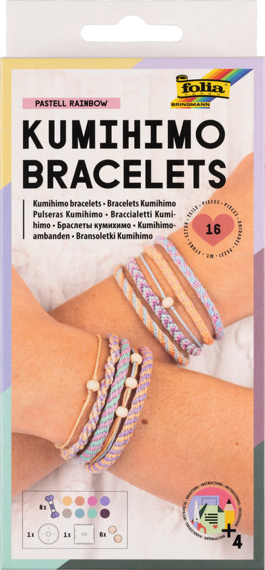Folia Bastelset Kumihimo Armbänder – 16-teilig – 96 × 210 × 26 mm