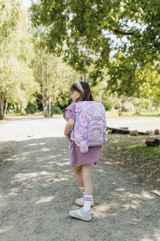 Beckmann Classic Schulrucksack – Einhorn Prinzessin Lila