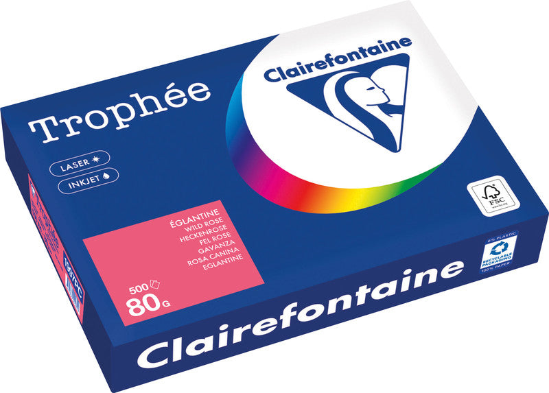 Clairefontaine Kopierpapier – A4, 80 g/m² – für Inkjet, Laser, Kopierer – FSC, EU Ecolabel – 500 Blatt